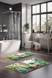Mijölnir Juego de alfombrillas de baño CT-5389 de 2 piezas, Multicolor